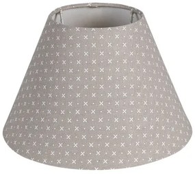 Lámpaernyő natúr-fehér textilbevonatú, műanyag belsejű, 25x16cm