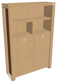 Verno+ S magas gardrób 140 x 46 x 210 cm, polccal, világos tölgy / barna