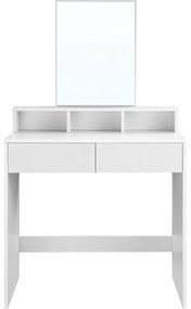 Fésülködőasztal tükörrel ANGLE 80x40cm, fehér