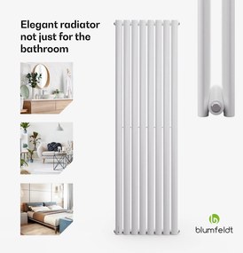 Blumfeldt Tallheo, 41 x 160, radiátor, fürdőszoba radiátor, csőradiátor, 1472 W, melegvizes, 1/2