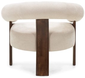 Krém design fotel KOKEI ALIA, dió dekoráció
