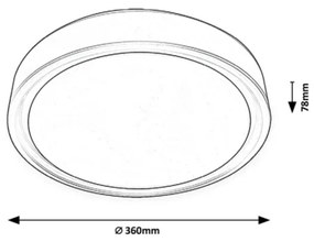 Rabalux - RGB LED fényerőszabályozható mennyezeti lámpa érzékelővel LED/28W/230V + távirányító