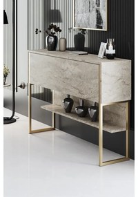 Komód Luxe - Travertine, Gold