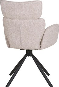 Bézs kárpitozott karfás étkezőfotel szett 2 db-os Cordoba – House Nordic
