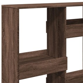 barna tölgy színű szerelt fa könyvespolc 100 x 33 x 135 cm