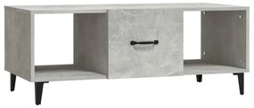 Betonszürke szerelt fa dohányzóasztal 102 x 50 x 40 cm