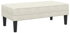 Krémszínű Pad 113 cm Bársony