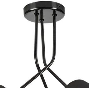 Csillár rúdon IRMA 3xE27/15W/230V fekete