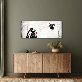 Kép - Telefon rajza Banksy stílusában (120x50 cm)