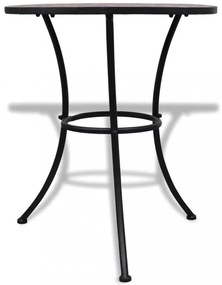 terrakotta mozaik bisztró asztal 60 cm