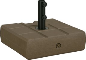 Outsunny Tölthető Kerti Napernyő Talp Beépített Fogantyúval és Oldalsó Kiömlővel, HDPE Napernyő Állvány, Ø28/38/48 mm-es Napernyő Oszlopokhoz, 49x49x3