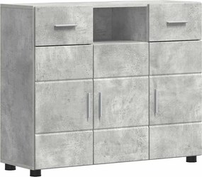 vidaXL Fából Készült Szekrény Beton Szürke 88,5 x 30,5 x 73 cm Faanyag