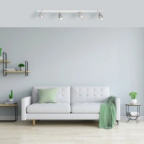 LED Spotlámpa TUBSSON 4xGU10/4,8W/230V fehér/fényes króm