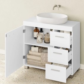 IVY mosdó alatti szekrény, 30x70x64 cm, fehér Vasagle