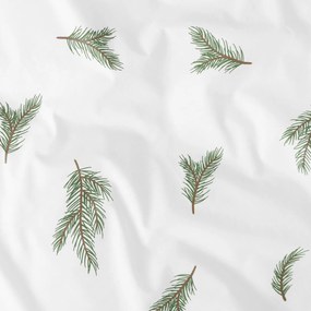 Goldea körgumis pamut lepedő - fenyő ág mintás 200 x 200 cm