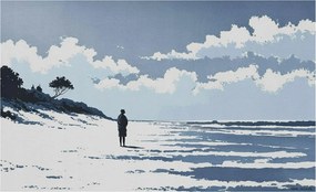 Flizelin tapéta Flizelin Fali Prémium Strand csend 416x254 Ragasztó