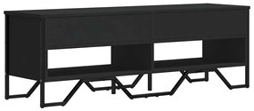 fekete szerelt fa TV-szekrény 122 x 34 x 41 cm