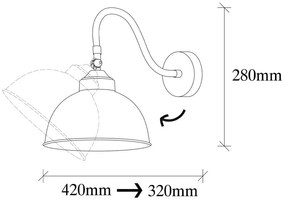 Fotini fekete fém falilámpa - Opviq lights