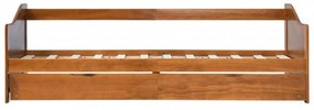 mézbarna fenyőfa kihúzható kanapéágy keret 90 x 200 cm