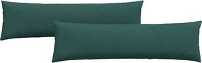 vidaXL Kanapé párnák 2 pcs Sötétzöld 145 x 40 cm szövet