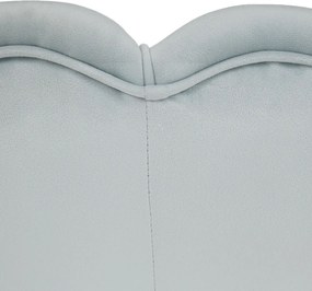 Pad Art-deco stílusban, szürke-kék Velvet anyag/gold chróm-arany, NOBLIN