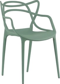 Kerti garnitúra KATO SIRVON - 2 szék és kerek asztal, fekete/zsályazöld