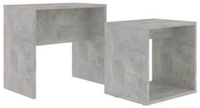 Betonszürke szerelt fa dohányzóasztal szett 48 x 30 x 45 cm