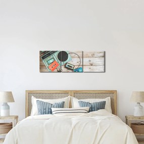 Kép - retro rádió (órával) (90x30 cm)