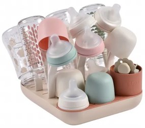 Beaba - Cumisüveg szárítóállvány bézs/narancs