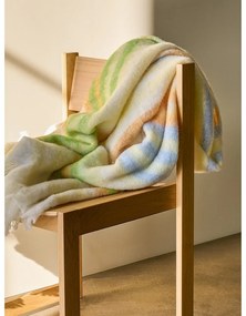 Sárga-zöld gyapjúkeverék takaró 140x200 cm Loom – Hübsch