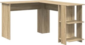vidaXL Sarokíróasztal Sonoma tölgy 140 x 113,5 x 75 cm Faanyag