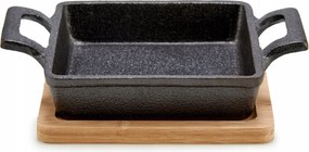 Vas Sütőedény Bambusz Állványon Slate 14 X 19 X 5 CM
