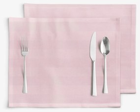 Goldea ünnepi damaszt reggeliző alátét - régi rózsaszínű csíkos - 2db 30 x 40 cm