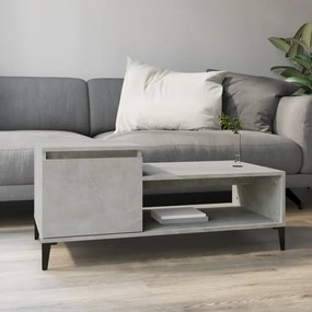 Betonszürke szerelt fa dohányzóasztal 100 x 50 x 45 cm