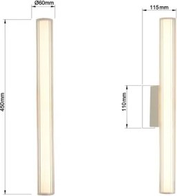 LED fürdőszobai tükörvilágítás LINEA LED/8W/230V 3000/4000/6000K IP44 45 cm matt króm