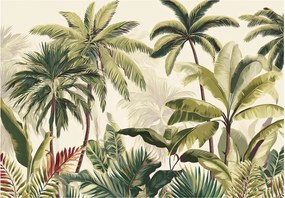 Fotótapéta Pálmalevelek Dzsungel Zöld Falra Hálószoba Nappali 150x105