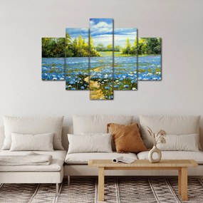Kép - ösvény a mezőn, olajfestmény (150x105 cm)