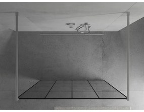Mexen, Mexen Kioto zuhanykabin fala 160 x 200 cm, átlátszó/fekete minta 8 mm, króm - 800-160-002-01-77