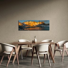 Egy hegyvidéki táj képe (órával) (90x30 cm)