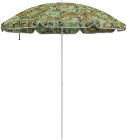 vidaXL Tengerparti napernyő Terepszínű 206 x 206 x 212 cm