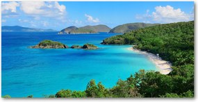 Fotótapéta üvegfalra Szűz szigetek 140x70