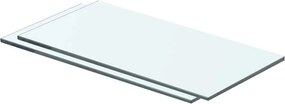 vidaXL 2 db átlátszó üveg paneles polc 40 x 15 cm