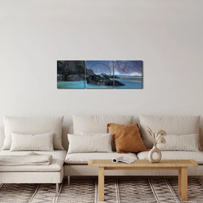 Vízpart képe (órával) (90x30 cm)