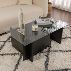 Dohányzóasztal Vetrino Wood Fekete