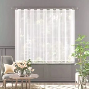 Modern fehér díszes függöny hálóval Noah 300x110cm