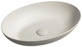 Sapho - Pultlapra ültethető mosdó FORMIGO 60x40 cm beton/bézs