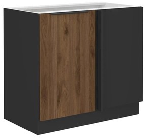 Alsó konyhaszekrény Monzesa 105 ND 1F BB (okapi dió + fekete) . 1096944