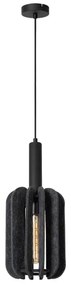 Lucide 45492/01/36 - Csillár zsinóron RAFAL 1xE27/40W/230V fekete/szürke