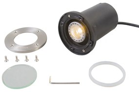 Okos földbe süllyeszthető spotlámpa rozsdamentes acélból, WiFi GU10 IP65-tel - Basic Round