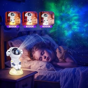 LED RGB projektor 3 az 1-ben LED/5W/5V 3000/4000/6000K űrhajós + távirányító